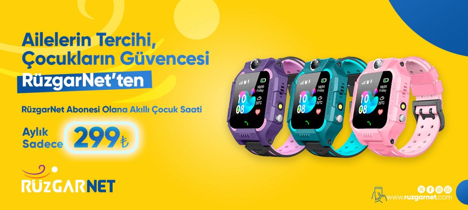RuzgarNET Abonesi Olana Akıllı Çocuk Saati